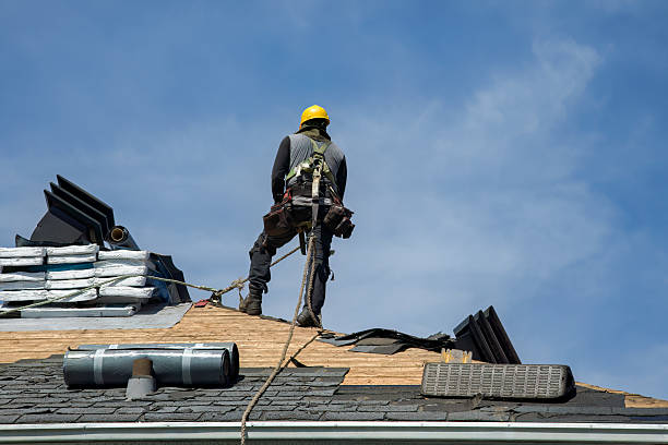 Professional Roofing technician working in York Beach, ME